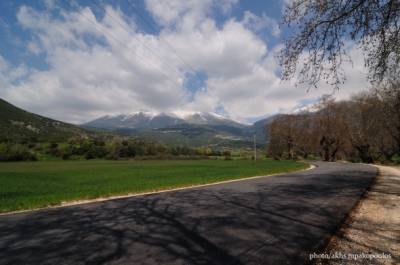 Δρόμος προς χιονοδρομικό κέντρο Ανατολικού Ολύμπου